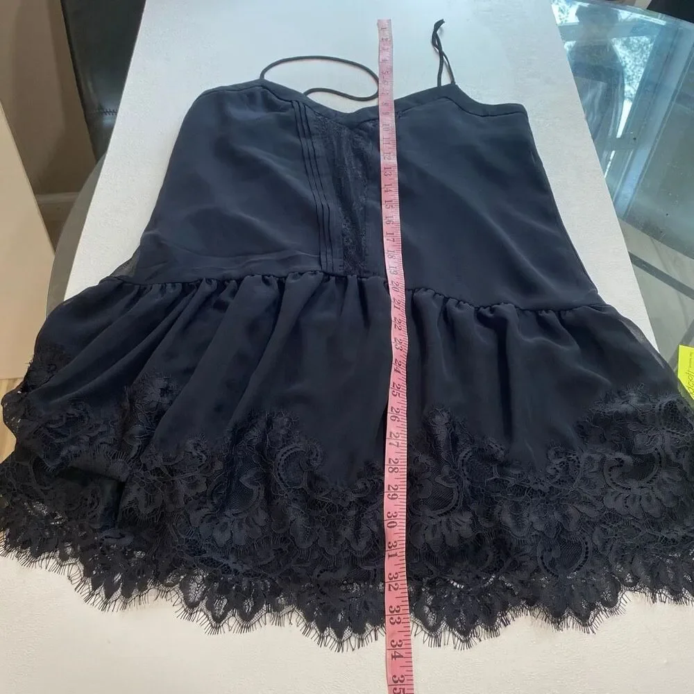 Abercrombie & Fitch Black Lace Babydoll Cami Tank Top Size M - Picture 6 of 6
